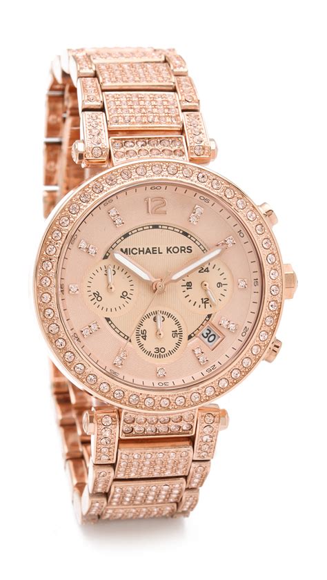 michael kors uhr rosegold parker|Michael Kors chronograph.